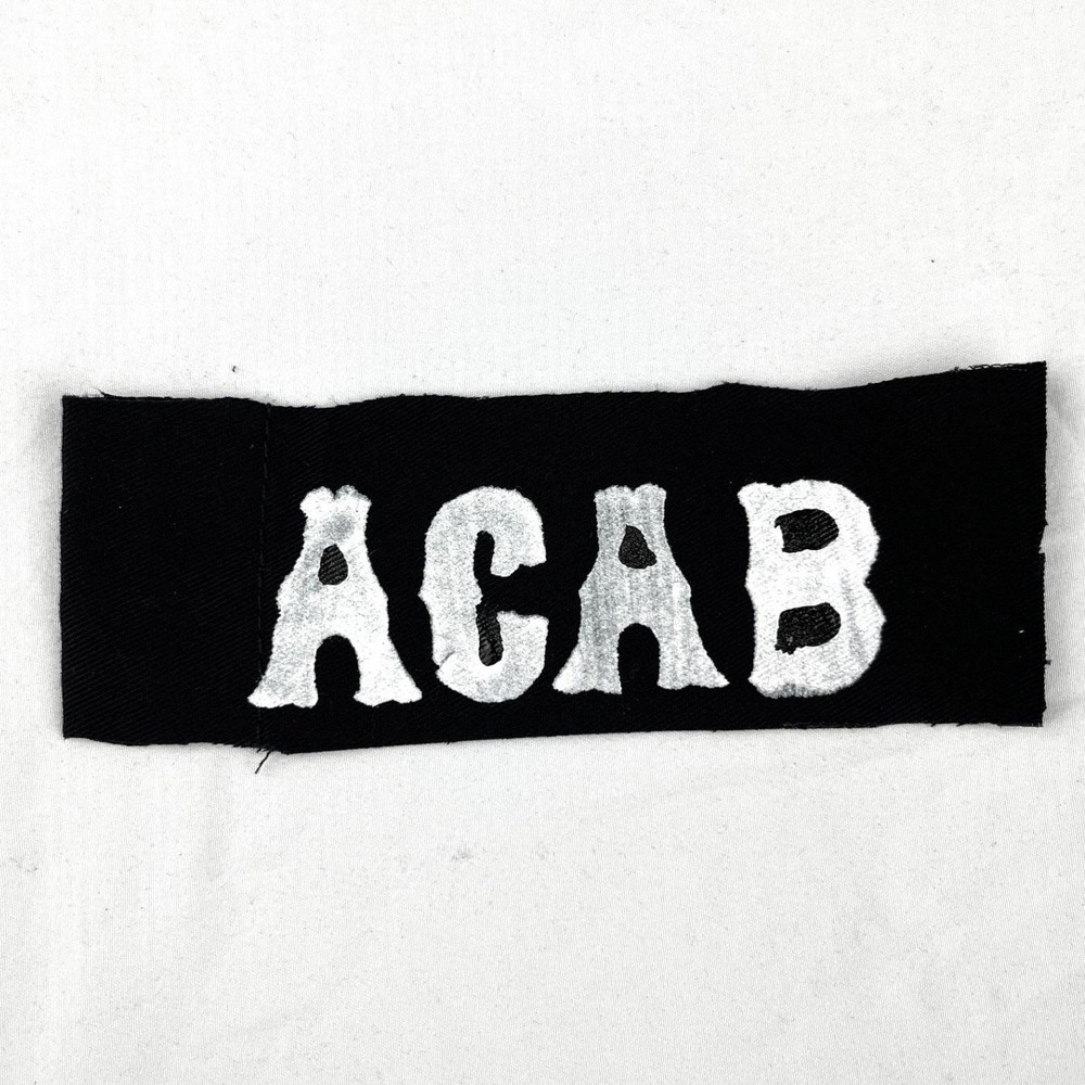 ACAB Patch DIY Hand painted Punk Patch Alternative Goth Emo Crust Punk Grunge